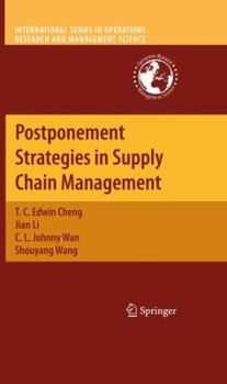 Hardcover Postponement Strategies in Supply Chain Management Book
