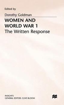 Hardcover Women and World War 1: The Written Response Book