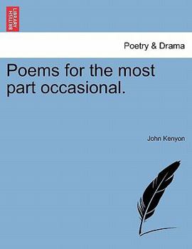 Paperback Poems for the Most Part Occasional. Book
