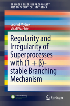 Paperback Regularity and Irregularity of Superprocesses with (1 + β)-Stable Branching Mechanism Book