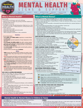 Misc. Mental Health - Signs & Support: A Quickstudy Laminated Reference Guide Book