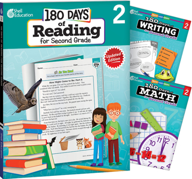 Paperback 180 Days of Reading, Writing and Math Grade 2: 3-Book Set Book