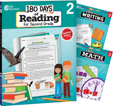 Paperback 180 Days(tm) Reading, Writing and Math for Grade 2: 3-Book Set: Practice, Assess, Diagnose Book