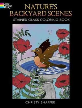 Paperback Nature's Backyard Scenes Stained Glass Coloring Book