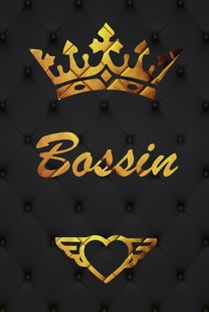 Bossin: Lined Journal (Notebook, Diary), Gold glitter and white Cover purple Soft Cover, Matte purple.: Journal for Women (Journals to Write In) quote journals to write in, 110 pages, 6 x 9.