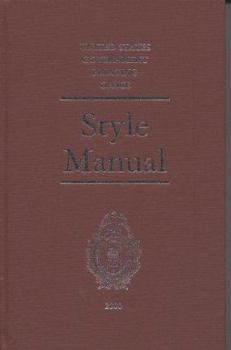 Hardcover The United States Government Printing Office Style Manual 2000 Book