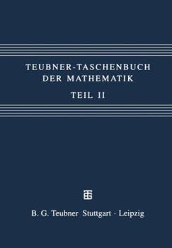 Hardcover Teubner- Taschenbuch der Mathematik II. in Spanish version (Latin Edition) [German] Book