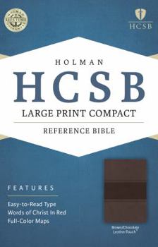 Imitation Leather Large Print Compact Reference Bible-HCSB [Large Print] Book