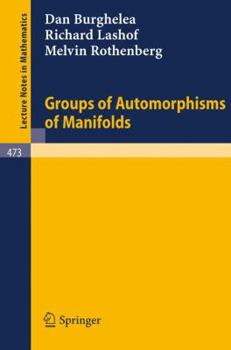 Paperback Groups of Automorphisms of Manifolds Book