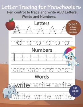 Paperback Letter Tracing for Preschoolers: Pen control to trace and write letters, words and numbers Book