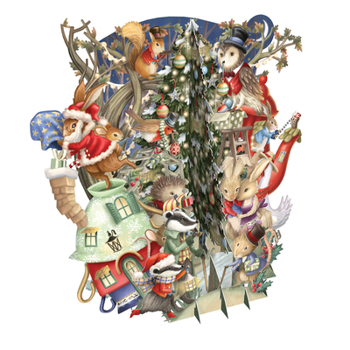 Unknown Binding Paper d'Art Bunnies & Rabbits 3D Pop Up Christmas Card Book