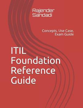 Paperback Itil Foundation Reference Guide: Concepts, Use Case, Exam Guide Book