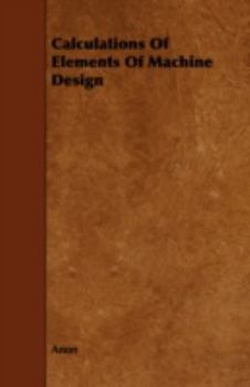 Calculations of Elements of Machine Design