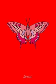 Journal: Dot Grid Journal - Beautiful Pink Butterfly Cute Insect Christmas Gift - Red Dotted Diary, Planner, Gratitude, Writing, Travel, Goal, Bullet Notebook