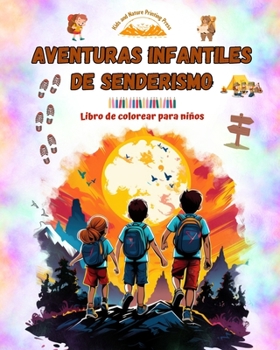 Aventuras infantiles de senderismo - Libro de colorear para niños - Dibujos divertidos y creativos de excursiones: Encantadora colección de lindas escenas de senderismo para niños (Spanish Edition)