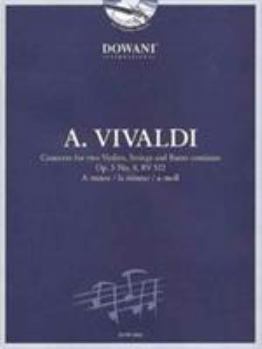 Paperback Vivaldi: Concerto for Two Violins, Strings and Basso Continuo in a Minor, Op. 3, No. 8, RV 522 Book