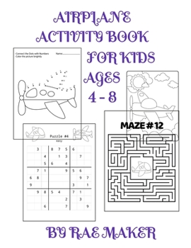 AIRPLANE ACTIVITY BOOK FOR KIDS AGES 4 - 8