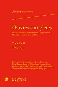 Hardcover Complete Works. Volume IX B: 1757-1758 [French] Book