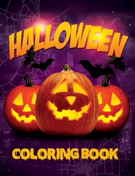 Halloween Coloring Book: Halloween Coloring Book with lot of Fun little witches learning to fly