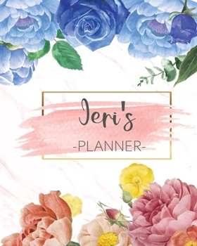 Paperback Jeri's Planner: Monthly Planner 3 Years January - December 2020-2022 - Monthly View - Calendar Views Floral Cover - Sunday start Book