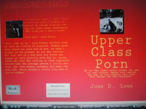 Paperback Upper Class Porn: An old New Jersey estate becomes the home for some colorful tenants both imagined and real in this humorous tale laced Book