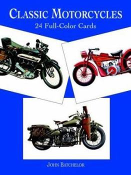 Paperback Classic Motorcycles: 24 Full-Color Cards Book
