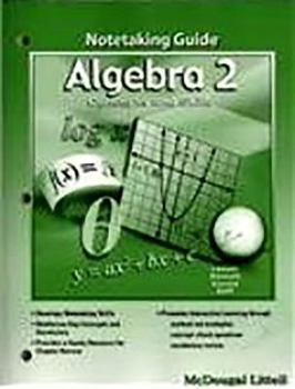 Paperback Holt McDougal Concepts & Skills: Notetaking Guide Algebra 2 Book