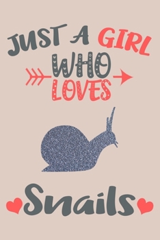 Just A Girl Who Loves Snails Journal: Snails Lover Gifts for Girls, Funny Snails Notebook, Gift for Snail Lovers