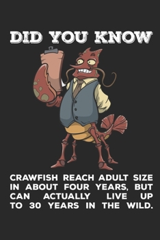 Did You Know?: Funny Crawfish Notebook for any seafood and crayfish lover.Fun Crawdaddy Quotes and Sayings . Planner Diary Note Book - 120 Lined Pages