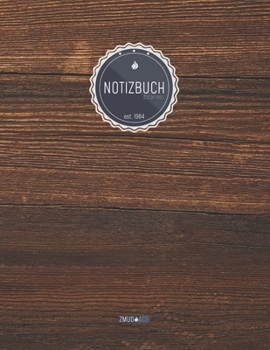 ZMUDACE Notizbuch Blanko: in DIN A4 Softcover | "ZB088 Holz" |156 leere Seiten mit persönlichem Register + Seitenzahlen | Zeichenbuch, Skizzenbuch, ... zum Selbstgestalten (German Edition)