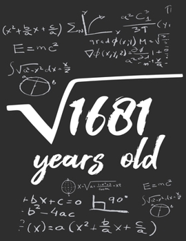 Root square of 1681 years old Notebook math lover birthday gift: GraphPaper 5x5 Notebook / Journal Gift, 120 Pages, 8,5x11, Soft Cover, Matte Finish