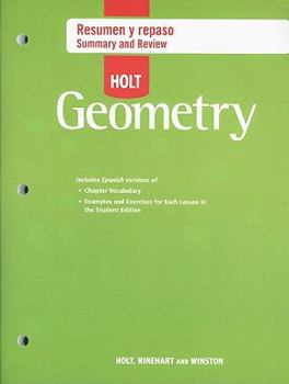 Paperback Holt Geometria: Resumen y Repaso [Spanish] Book