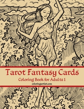 Paperback Tarot Fantasy Cards Coloring Book for Adults 1 Book