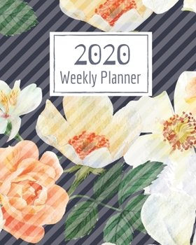 Paperback Weekly Planner for 2020- 52 Weeks Planner Schedule Organizer- 8"x10" 120 pages Book 20: Large Floral Cover Planner for Weekly Scheduling Organizing Go Book