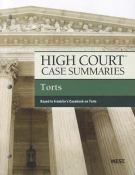 Paperback High Court Case Summaries on Torts, Keyed to Franklin, 9th Book