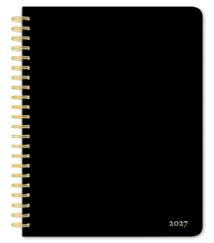 Misc. Black Solid 2027 6 X 7.75 Inch Weekly Desk Planner Foil Stamped Cover Book