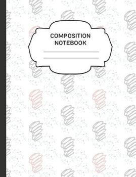 Paperback Composition Notebook: College Ruled Narrow Line Comp Books for School - Whirlwind Doodle Art Book