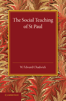Paperback The Social Teaching of St Paul Book