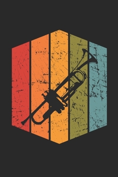 Trumpet Notebook - Vintage Trumpet Journal - Trumpeter Diary: Medium College-Ruled Journey Diary, 110 page, Lined, 6x9 (15.2 x 22.9 cm)