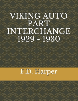 Paperback Viking Auto Part Interchange 1929 - 1930 Book