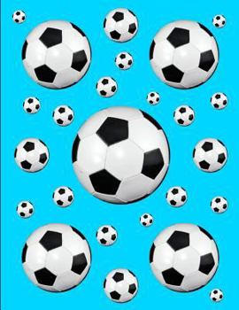 Paperback Soccer Notebook Score Keeping Journal Sky Blue 150 College Ruled Pages 8.5 X 11 Book