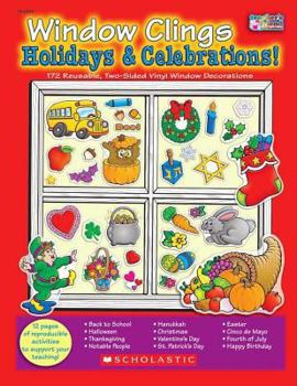 Paperback Window Clings Holidays & Celebrations! Book