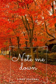 Paperback Note me down lined journal: Autumn blank lined notebook journal Book