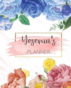 Yesenia's Planner: Monthly Planner 3 Years January - December 2020-2022 | Monthly View | Calendar Views Floral Cover - Sunday start