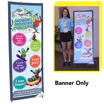 Vbs 2026 Snowball Mountain Challenge Vbs Theme Banner: Find Your Strength in God