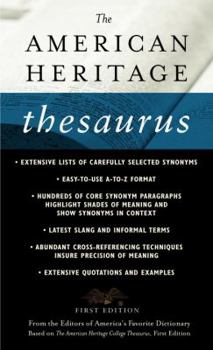 Mass Market Paperback The American Heritage Thesaurus, First Edition Book