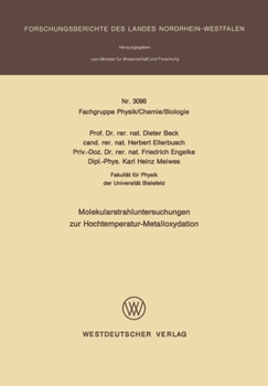 Paperback Molekularstrahluntersuchungen zur Hochtemperatur- Metalloxydation [German] Book