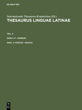 Hardcover Pastor - Paucus [Latin] Book