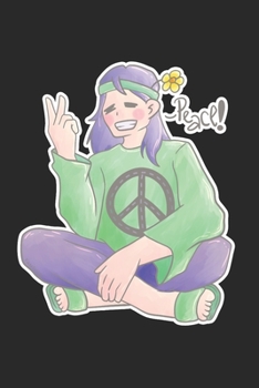 Paperback Hippie Peace Love Notebook: Graph Paper Journal 6x9 - 120 Pages Book