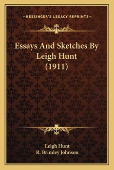 Paperback Essays And Sketches By Leigh Hunt (1911) Book